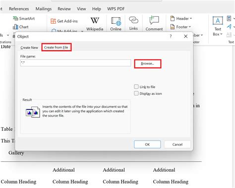 how to embed pdf documents in word