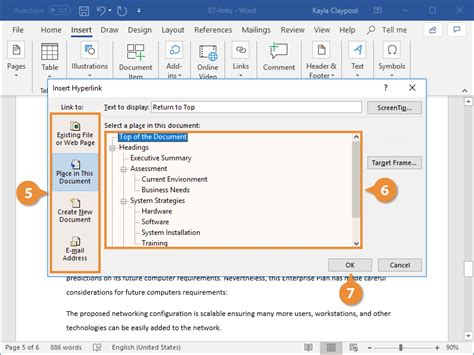 how to embed website link in word