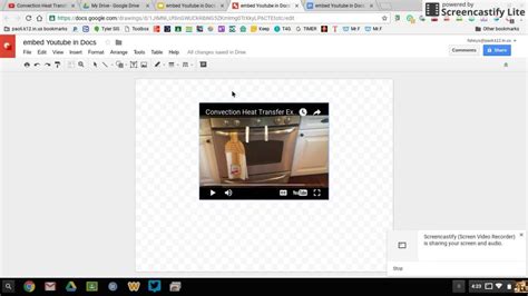how to embed youtube video in google docs