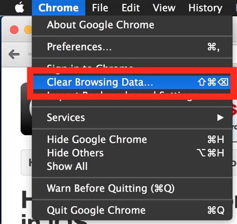 how to empty cache in chrome on mac