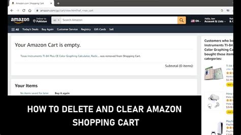 How To Empty Entire Amazon Cart