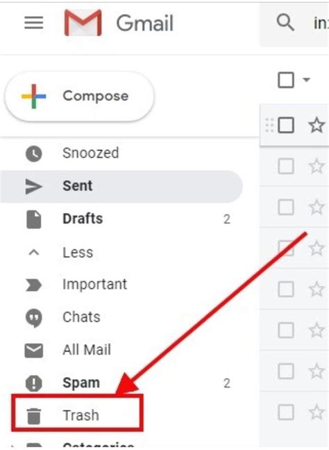 how to empty gmail trash on android phone
