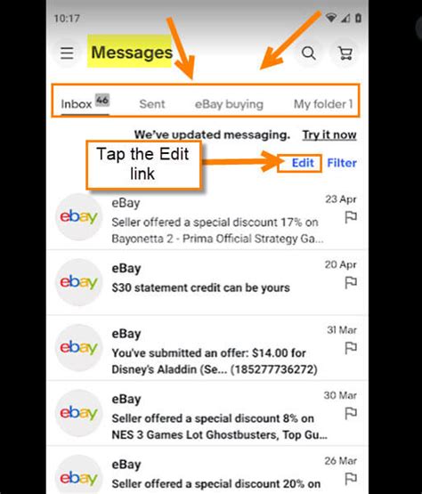 How To Empty Trash Ebay Messages
