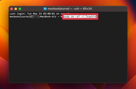 How To Empty Trash In Mac Using Terminal