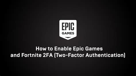 how to enable 2fa on epic games website