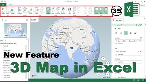 how to enable 3d map in excel