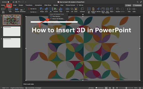 how to enable 3d model in powerpoint 2016