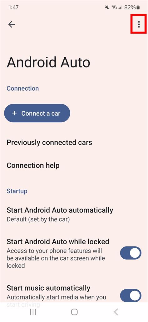 how to enable android auto in settings