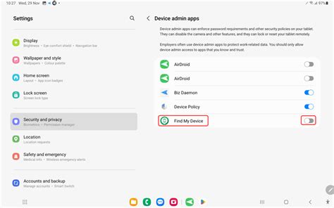 how to enable android device administrator