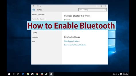 how to enable bluetooth on my computer
