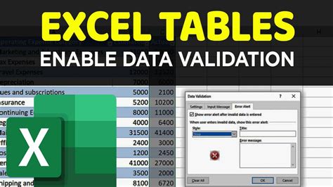 how to enable data table in excel