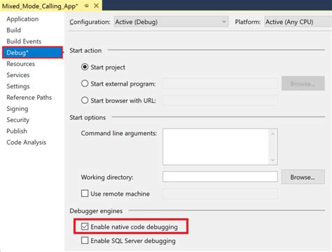 how to enable debugging in visual studio