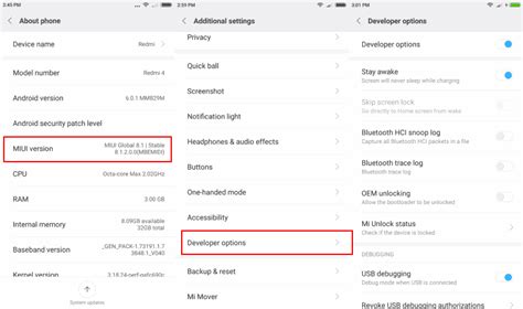 how to enable developer option in android redmi