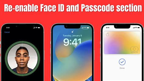 how to enable face id and passcode in iphone