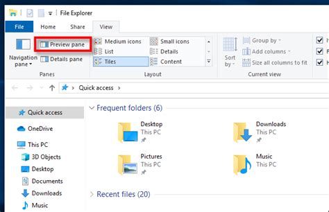 how to enable file preview in windows 10