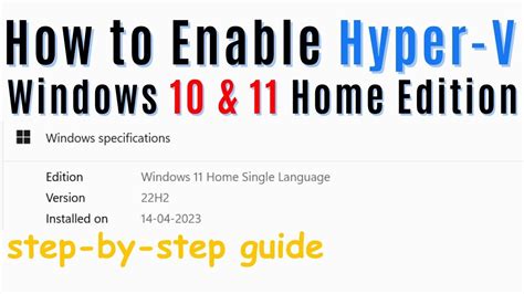 how to enable hyper v in windows 10 home single language