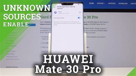 how to enable installation from unknown sources huawei