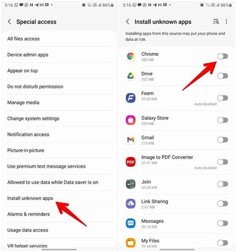 how to enable installation from unknown sources in android
