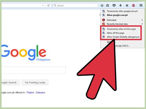 how to enable javascript in firefox