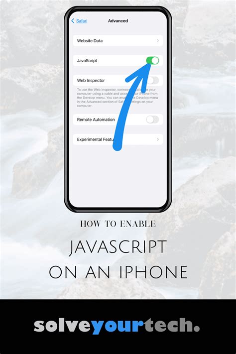 how to enable javascript on browser iphone