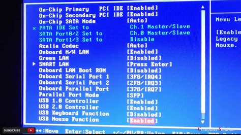 how to enable keyboard in bios