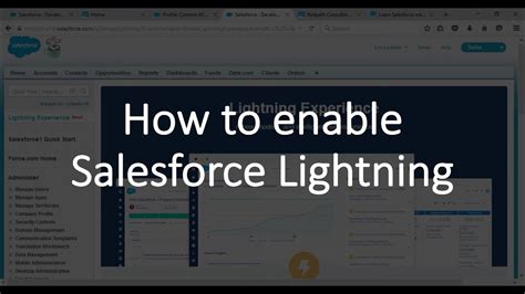 how to enable lightning in salesforce