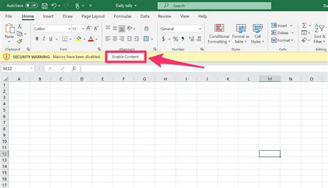 how to enable macros on an excel spreadsheet