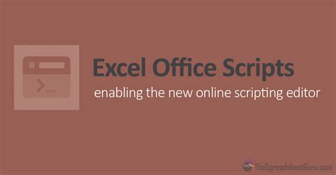 how to enable office scripts in excel