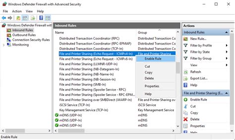 how to enable ping in windows server 2019