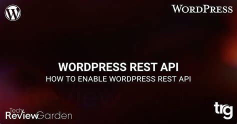 how to enable rest api in wordpress