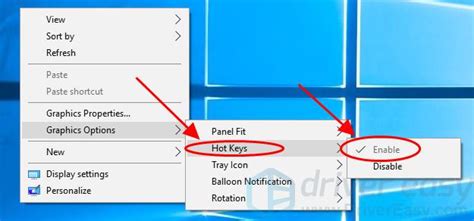 how to enable screen rotation shortcut windows 10