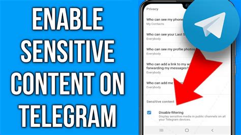 how to enable sensitive content in telegram