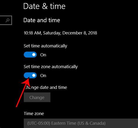 how to enable set time zone automatically in windows 10
