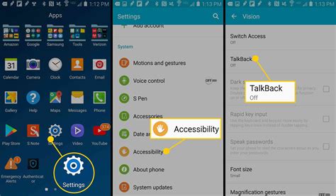 how to enable talkback on android