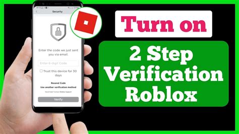 how to enable two step verification roblox
