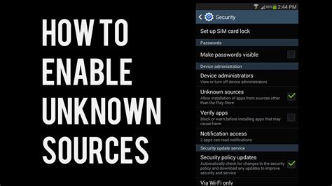 how to enable unknown sources