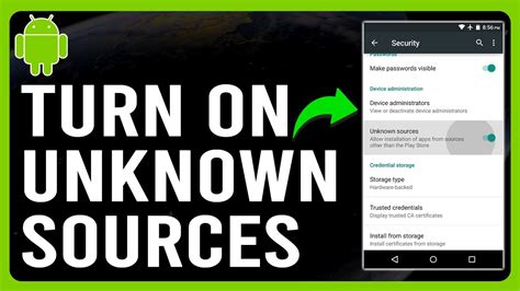 how to enable unknown sources on android
