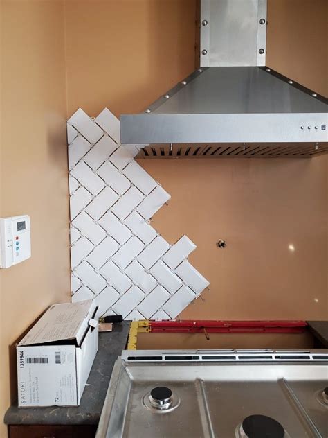 How To End Herringbone Backsplash