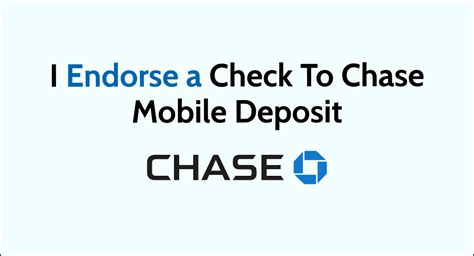 how to endorse a check for mobile deposit chase