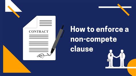 how to enforce a non compete clause