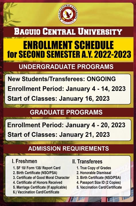 how to enroll in university of baguio