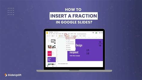 how to enter fractions in google slides