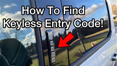 How To Enter Keyless Entry Code