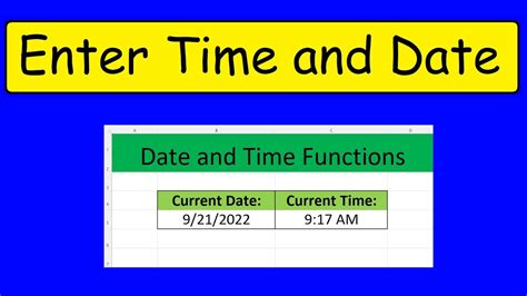 how to enter real time in excel