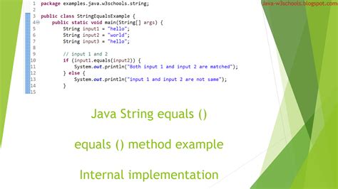 How To Equal String In Java