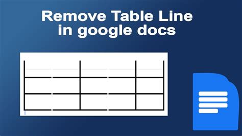 How To Erase A Line In A Table In Google Docs