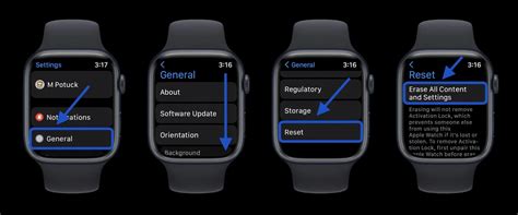 how to erase apple watch without code