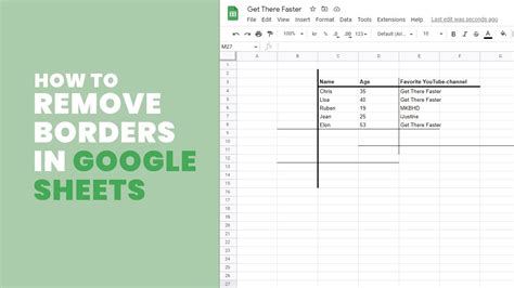 how to erase border in google sheets