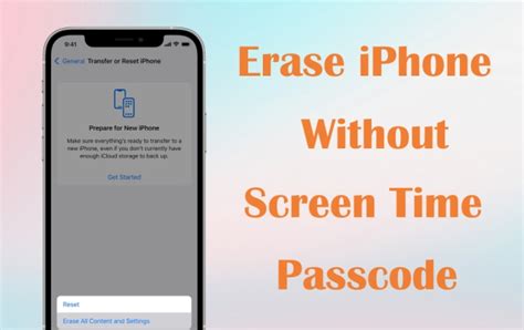 how to erase iphone without screen time passcode