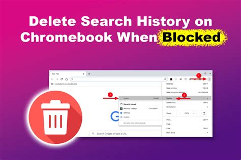 how to erase search history on chromebook
